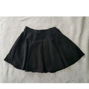 Vintage Y2k 90s High Waisted Black Mini Skirt Pleated Skater Schoolcore Preppy M
